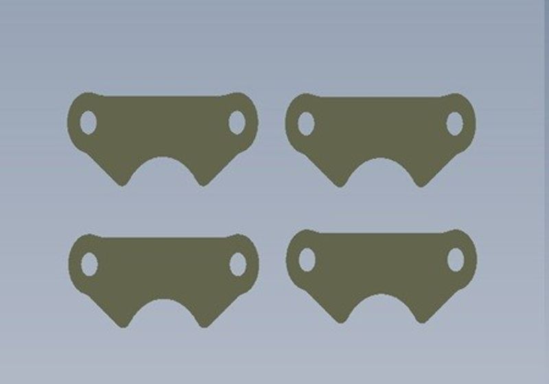 Fiber Glass Brake Plate (4 st). Intech BR-6