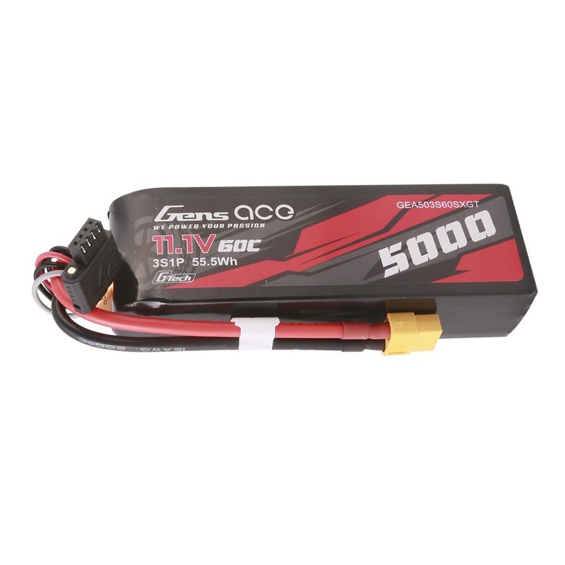 Gens ace 5000mAh 3S 60C 11,1V LiPo-batteri – XT60 kontakt – Car Classic