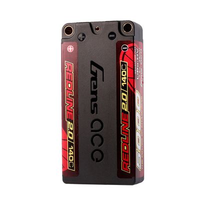 Gens ace 5000mAh 2S 140C 7,6V(HV) Shorty LiPo-batteri – 5,0mm bullet – Redline