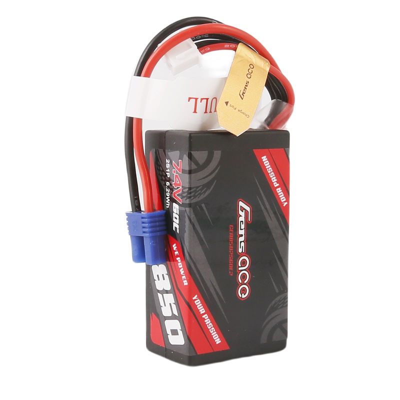 Gens ace 850mAh 2S 60C 7,4V LiPo-batteri – EC2 kontakt – Car Classic