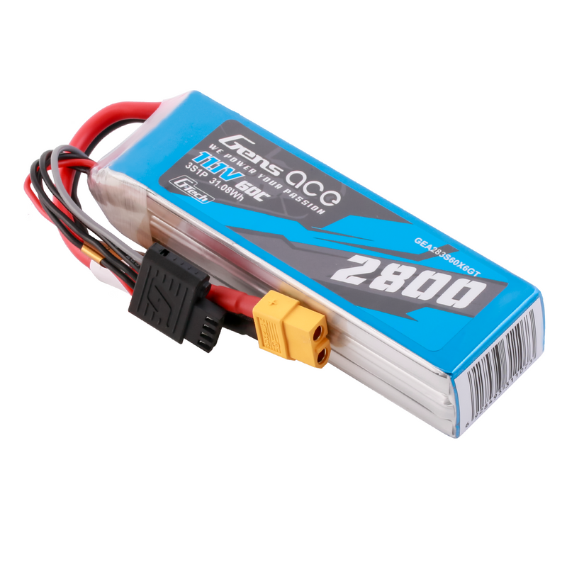 Gens ace 2800mAh 3S 60C 11,1V LiPo-batteri – XT60 kontakt – Ace Classic