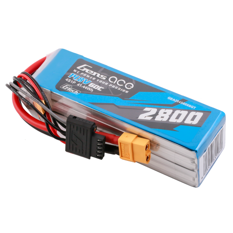 Gens ace 2800mAh 4S 60C 14,8V LiPo-batteri – XT60 kontakt – Ace Classic