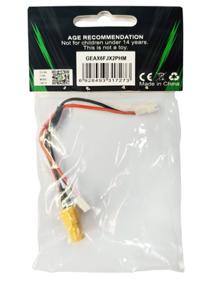 Gens ace XT60 hona, JST-XHR-2P to JST-PHR-2P hane adapter, 100mm