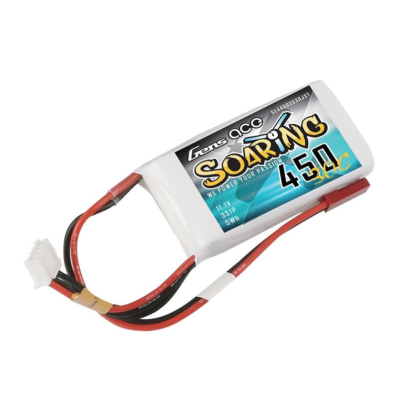 Gens ace Soaring 450mAh 3S 11,1V 30C LiPo-batteri med JST-SYP – produktbild 2