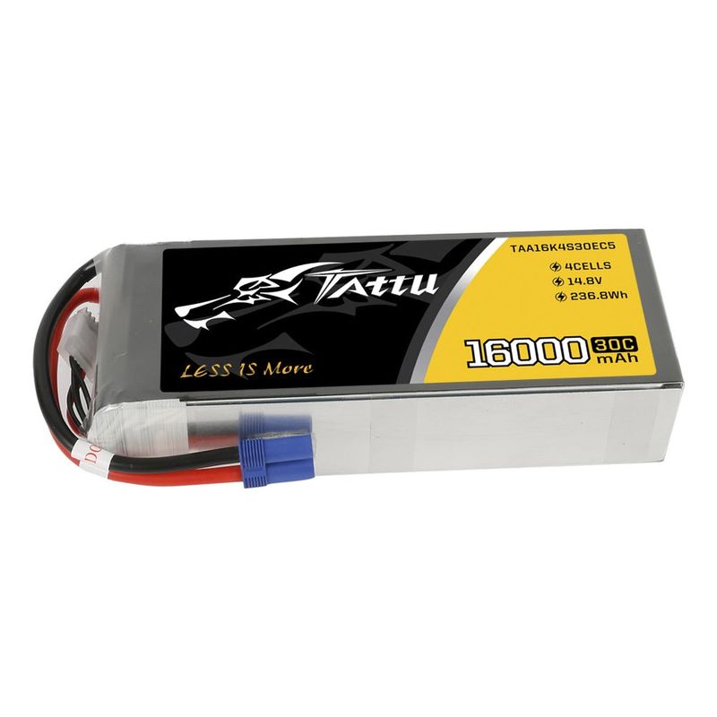 Tattu 16000mAh 4S 30C 14,8V LiPo-batteri – EC5 kontakt – UAV Classic