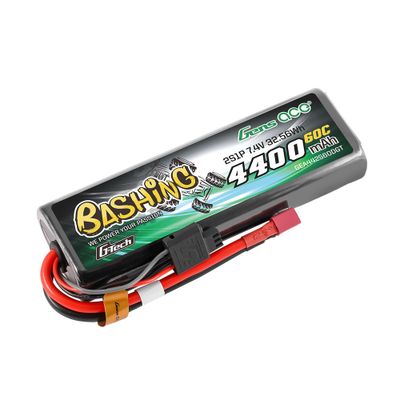 Gens ace 4400mAh 2S 60C 7,4V LiPo-batteri – Hardcase – Deans kontakt – Bashing