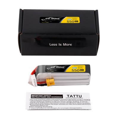 Tattu 550mAh 4S 95C 15,2V(HV) LiPo-batteri – XT30 kontakt – FPV Classic