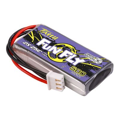 Tattu 500mAh 2S 25C 7,6V(HV) LiPo-batteri – JST kontakt – FunFly