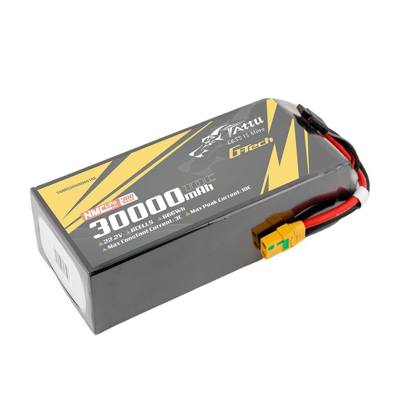 Tattu 30000mAh 6S 10C 22,2V LiPo-batteri – XT90S-F kontakt – semisolid