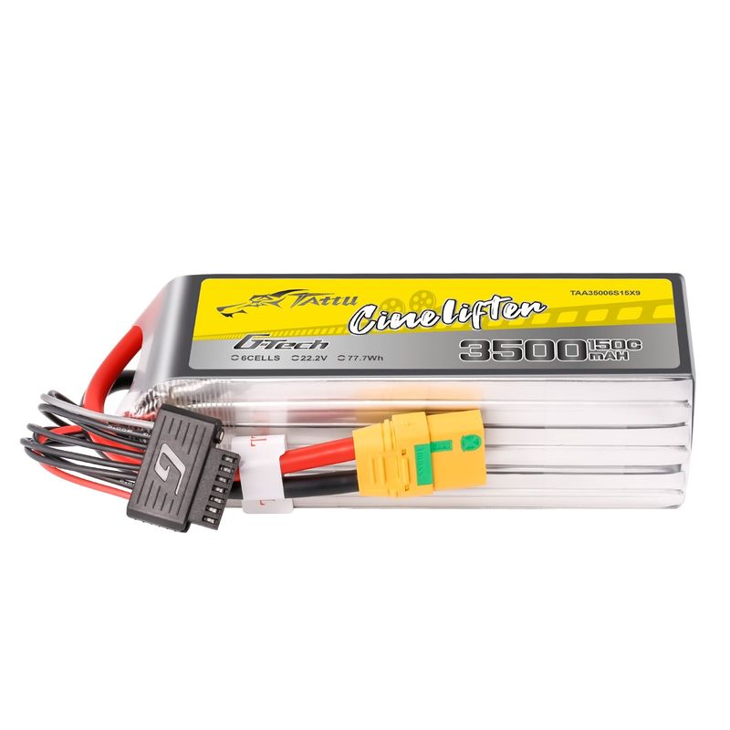 Tattu 3500mAh 6S 150C 22,2V LiPo-batteri – XT90 kontakt – Cinelifter