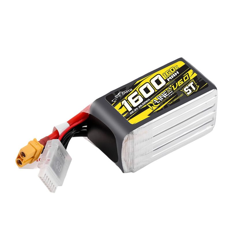 Tattu 1600mAh 6S 160C 22,2V ST LiPo-batteri – XT60 kontakt – R-Line 6,0
