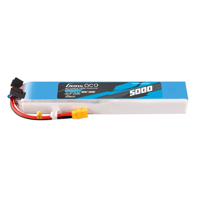 Gens ace 5000mAh 12S 60C 44,4V LiPo-batteri – XT90 kontakt – Heli