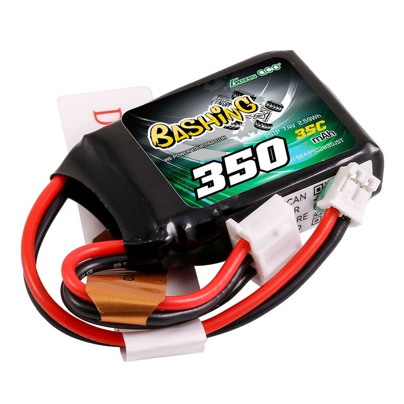 Gens ace 350mAh 2S 35C 7,4V LiPo-batteri – JST-PHR kontakt – Bashing (utan G-Tech)