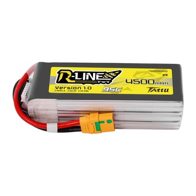 Tattu 4500mAh 6S 95C 22,2V LiPo-batteri – XT90-S kontakt – R-Line 1,0