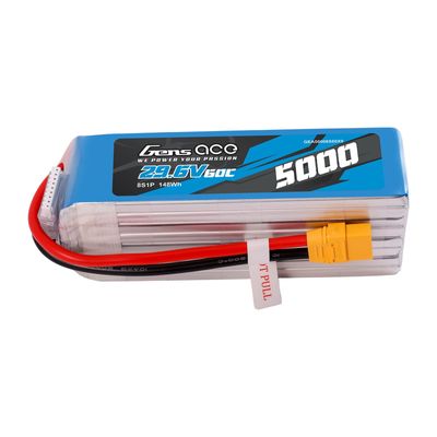 Gens ace 5000mAh 8S 60C 29,6V LiPo-batteri – XT90 kontakt – Heli