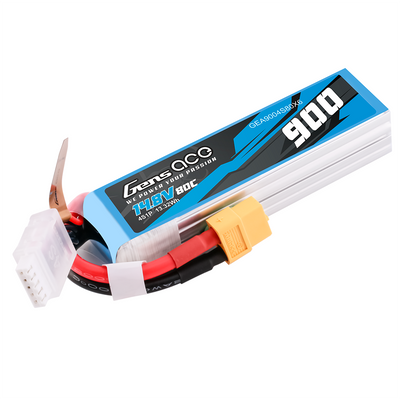 Gens ace 900mAh 4S 80C 14,8V LiPo-batteri – XT60 kontakt – Ace Classic