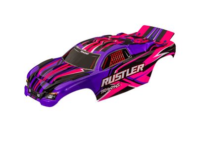 Traxxas Kaross Rustler 2WD Clipless Rosa (3734-PINK)