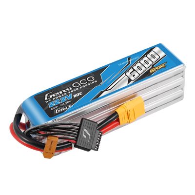 Gens ace 6000mAh 6S 80C 22,2V LiPo-batteri – XT90 kontakt – Sport (700 Helicopter)