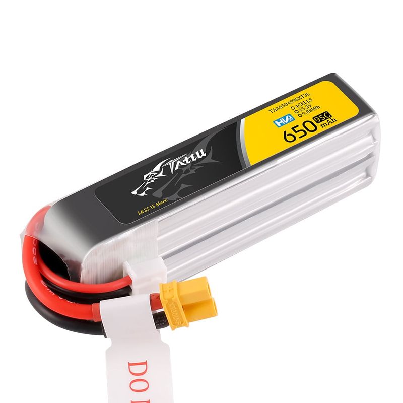 Tattu 650mAh 4S 95C 15,2V(HV) Long LiPo-batteri – XT30U-F kontakt – FPV Classic