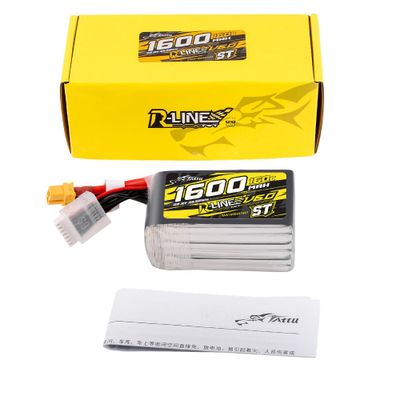 Tattu 1600mAh 6S 160C 22,2V ST LiPo-batteri – XT60 kontakt – R-Line 6,0