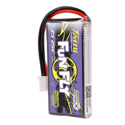Tattu 500mAh 2S 25C 7,6V(HV) LiPo-batteri – JST kontakt – FunFly