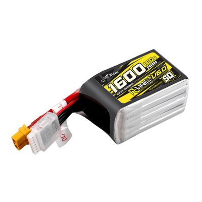 Tattu 1600mAh 6S 160C 22,2V SQ LiPo-batteri – XT60 kontakt – R-Line 6,0