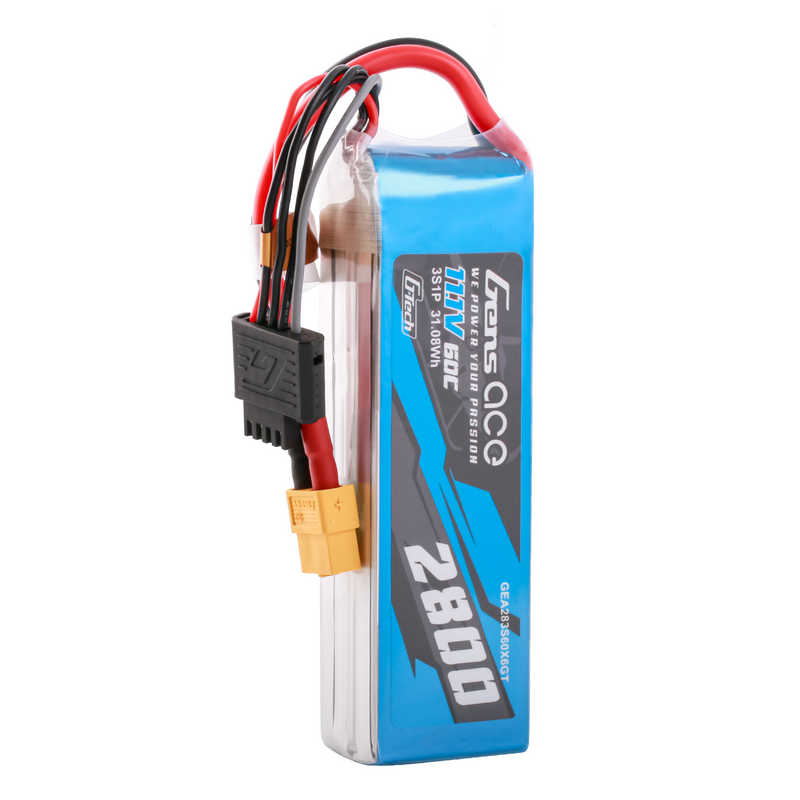 Gens ace 2800mAh 3S 60C 11,1V LiPo-batteri – XT60 kontakt – Ace Classic