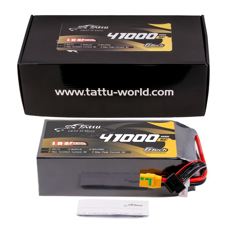 Tattu 41000mAh 6S 5C 23,7V(UHV) LiPo-batteri – XT90S-F kontakt – UAV Classic