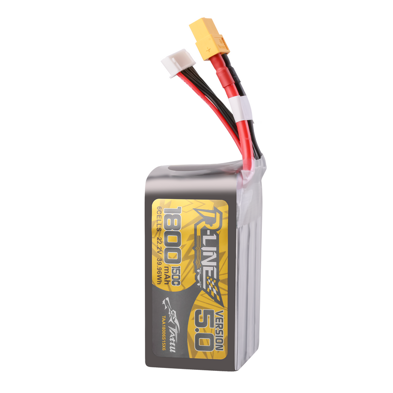 Tattu 1800mAh 6S 150C 22,2V LiPo-batteri – XT60 kontakt – R-Line 5,0
