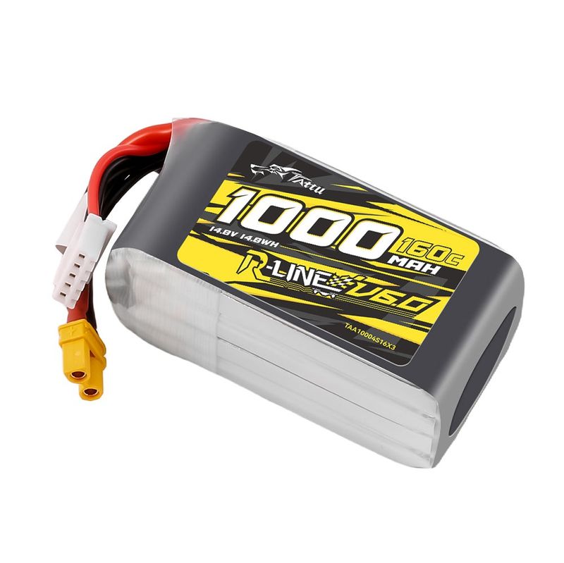 Tattu 1000mAh 4S 160C 14,8V LiPo-batteri – XT30 kontakt – R-Line 6,0