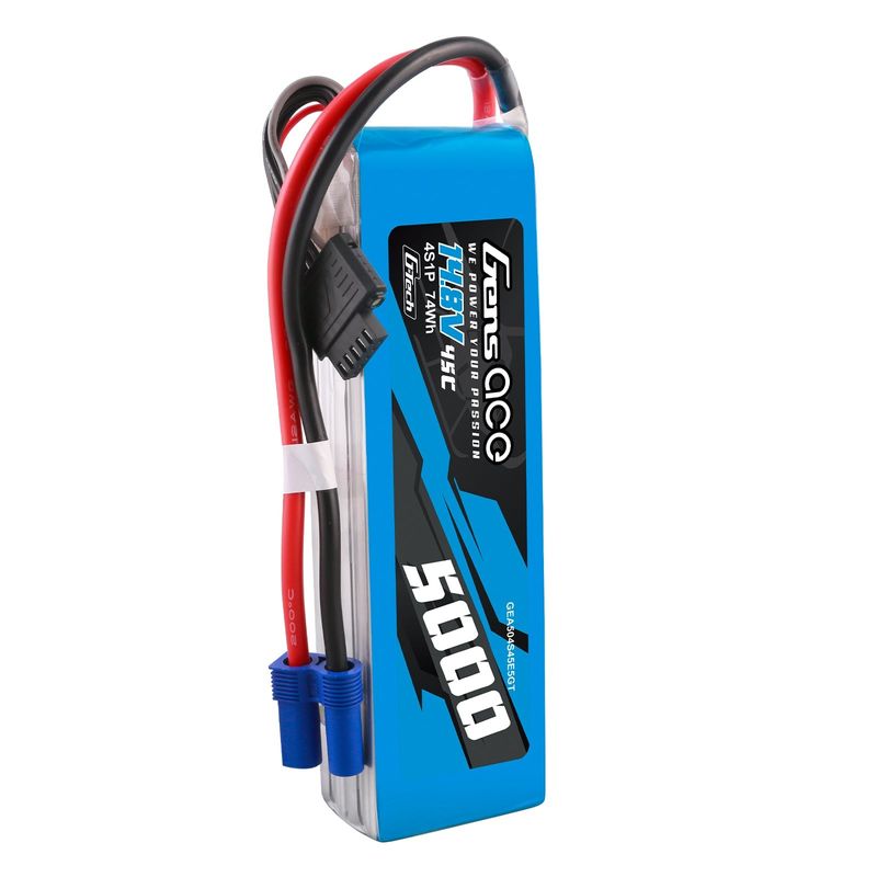 Gens ace 5000mAh 4S 45C 14,8V LiPo-batteri – EC5 kontakt – Ace Classic