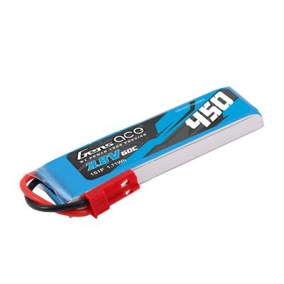 Gens ace 450mAh 1S 60C 3,8V(HV) LiPo-batteri – JST-SYP kontakt – Ace Classic