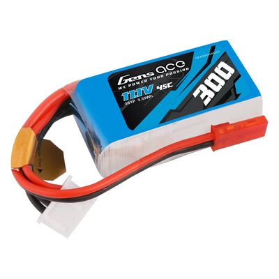 Gens ace 300mAh 3S 45C 11,1V LiPo-batteri – JST-SYP kontakt – Ace Classic