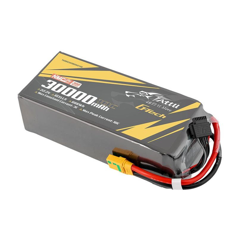 Tattu 30000mAh 6S 10C 22,2V LiPo-batteri – XT90S-F kontakt – semisolid