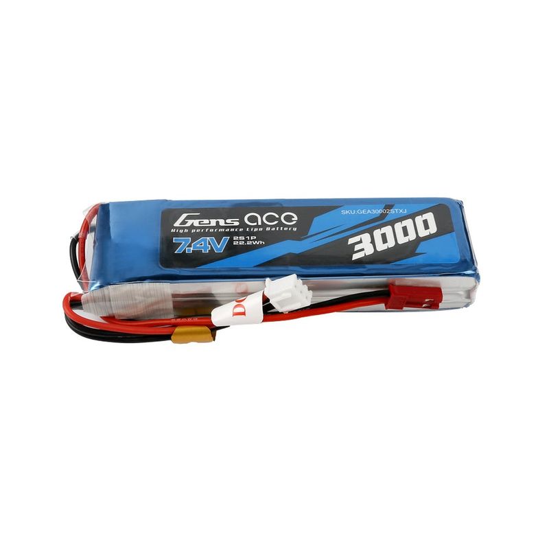 Gens ace 3000mAh 2S 7,4V LiPo-batteri – sändare/mottagare