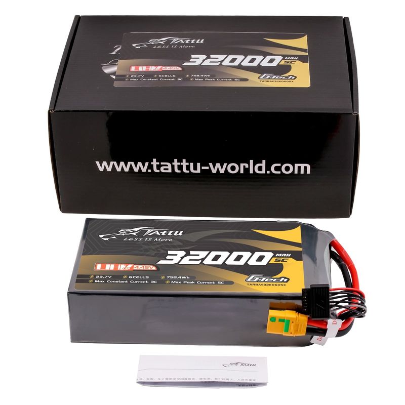 Tattu 32000mAh 6S 5C 23,7V(UHV) LiPo-batteri – XT90S-F kontakt – UAV Classic