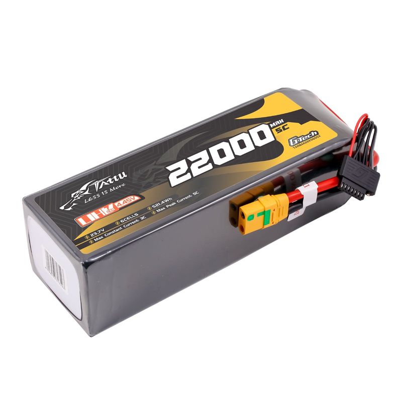 Tattu 22000mAh 6S 5C 23,7V(UHV) LiPo-batteri – XT90S-F kontakt – UAV Classic