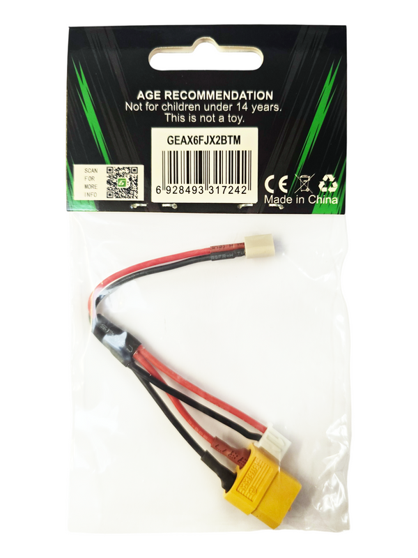Gens ace XT60 hona, JST-XHR-2P to BT2,0 hane adapter, 100mm