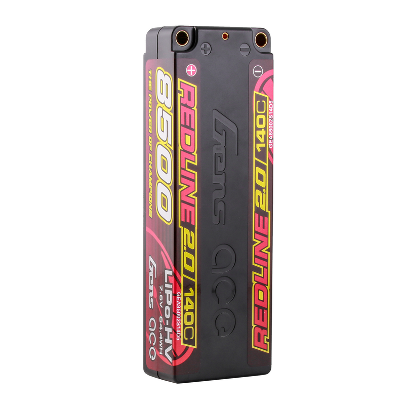 Gens ace 8500mAh 2S 140C 7,6V(HV) LiPo-batteri – 5,0mm bullet – Redline