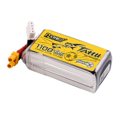 Tattu 1100mAh 3S 60C 11,4V(HV) LiPo-batteri – XT30 kontakt – R-Line