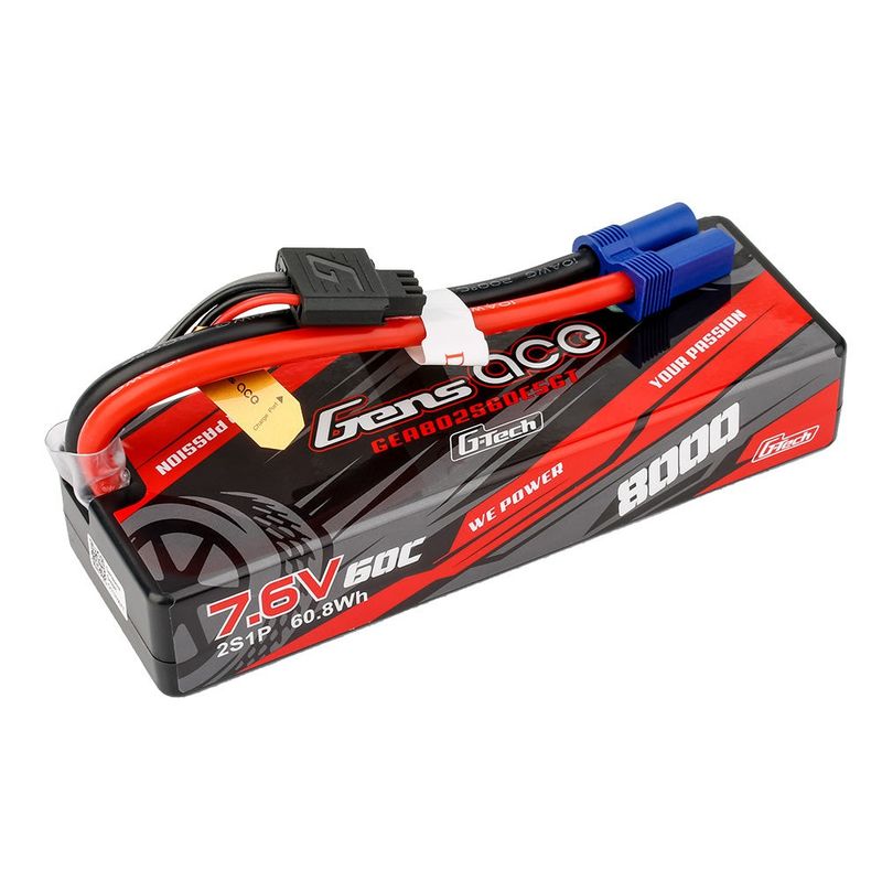Gens ace 8000mAh 2S 60C 7,6V(HV) LiPo-batteri – EC5 kontakt – Car Classic