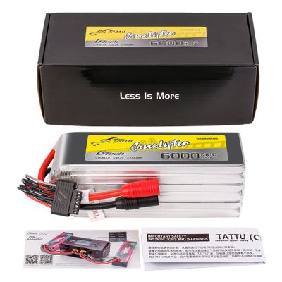 Tattu 6000mAh 6S 150C 22,2V LiPo-batteri – AS150 kontakt – Cinelifter