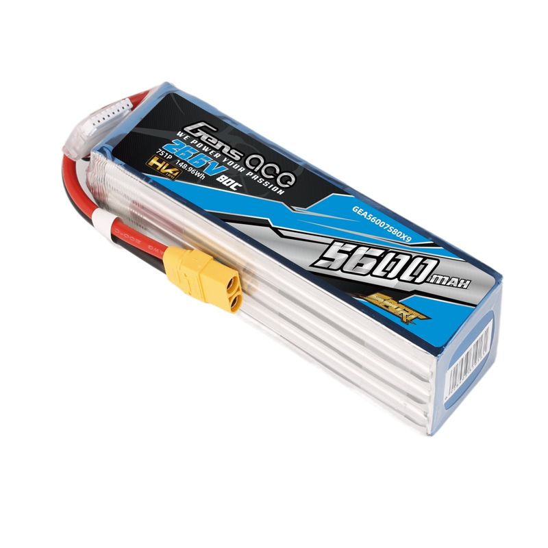 Gens ace 5600mAh 7S 80C 26,6V(HV) LiPo-batteri – XT90 kontakt – Sport