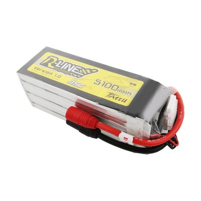 Tattu 5100mAh 6S 95C 22,2V LiPo-batteri – AS150 kontakt – R-Line 1,0