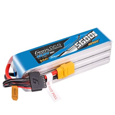 Gens ace 5600mAh 6S 80C 22,8V(HV) LiPo-batteri – XT90 kontakt – Sport (700 Helicopter)