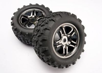 Traxxas Däck & Fälg Maxx/SS Svart Krom (17mm) 3.8" TSM (2) (4983A)