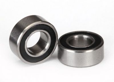 Traxxas Kullager 5x10x4mm Gummitätat Svart (2) (5115A)