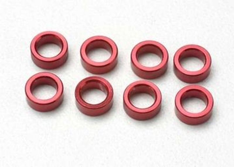 Traxxas Distanser Aluminium Röd (8) (5133)