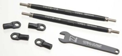 Traxxas Turnbuckle Toe-In Bak 124mm Komplett Alu Svart (2) E/T-Maxx (5143A)