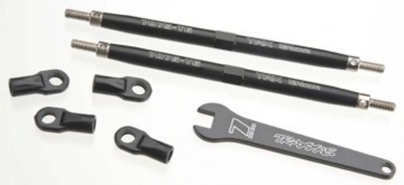 Traxxas Turnbuckle Toe-In Bak 124mm Komplett Alu Svart (2) E/T-Maxx (5143A)